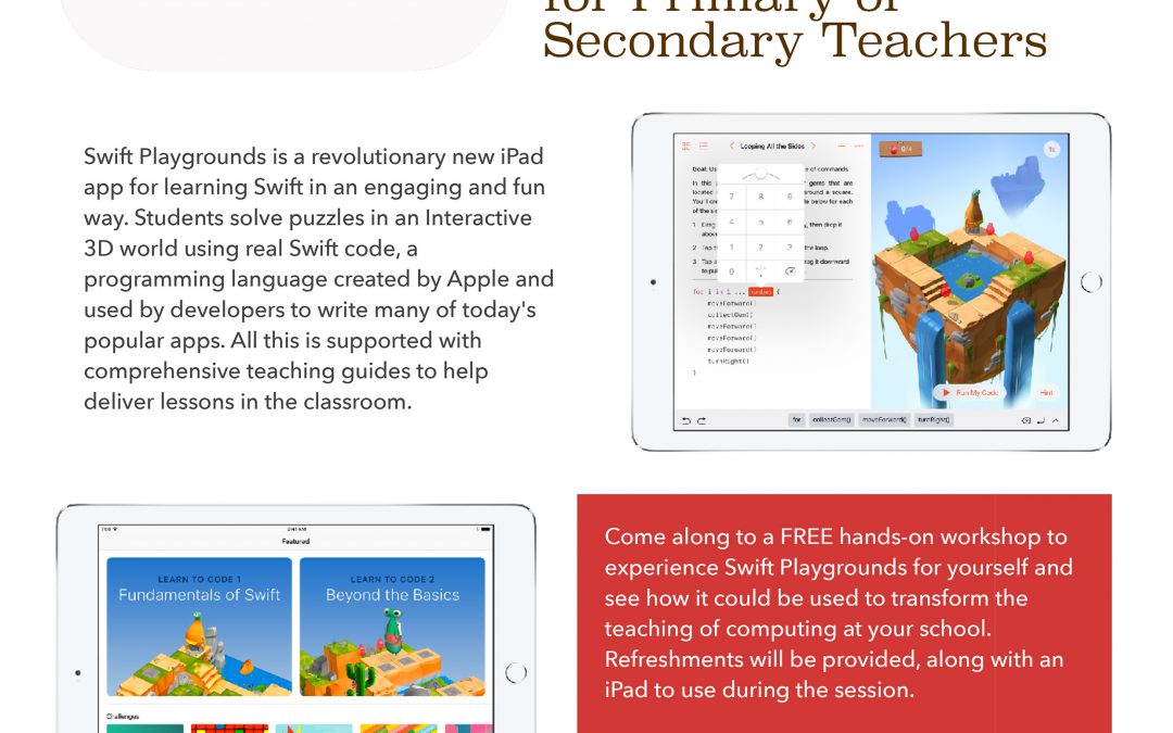 Swift Playgrounds workshop – Chesterfield School